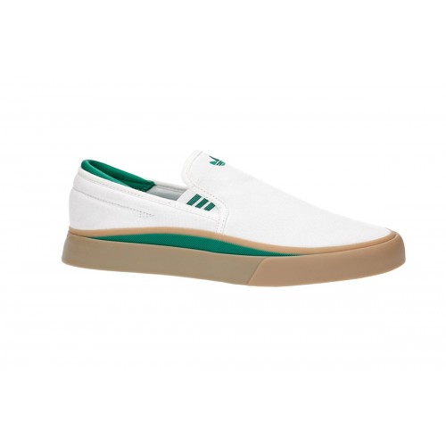 Zapatillas Adidas Skateboarding Sabalo Slip On Blancas Verdes