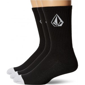 Calcetines Volcom 3 Pack Men's Crew Socks (Size 9-12) Black