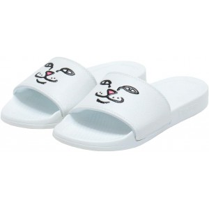 Chanclas Rip N Dip Lord Nermal Face Slides White