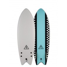 Tabla Catch Surf Heritage 5'6 Retro Fish Twin White Light Blue