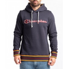 Sudadera Champion Striped Contrast Hood Oversized Gris Granate