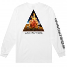 Camiseta Manga Larga Huf Ember Rose Triple Triangle Blanca
