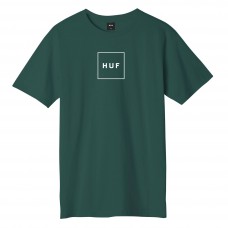 Camiseta Manga Corta HUF Essentials Box Logo Dark Green