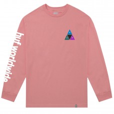 Camiseta Manga Larga Huf Prism Triple Triangle Salmón