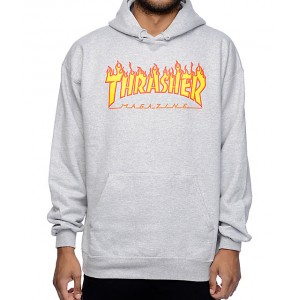 Sudadera Thrasher Flame Gris