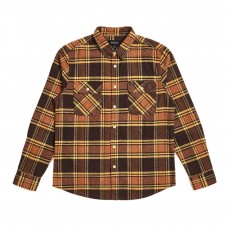 Camisa Manga Larga Brixton Bowery Marrón Oro