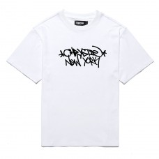 Camiseta Manga Corta Chrystie New York Tag Logo Blanca