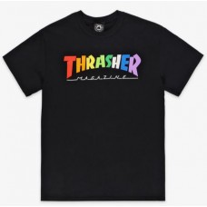 Camiseta Manga Corta Thrasher Rainbow Tee Black