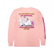 Camiseta Manga Larga Rip N Dip Hows my Attitude Dusty Rose