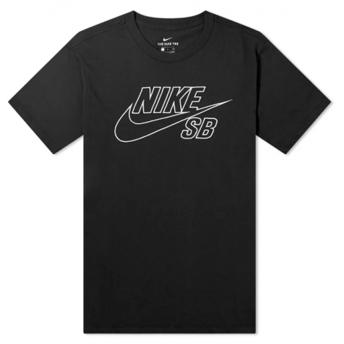 Camiseta Manga Corta Nike SB Outline Negra