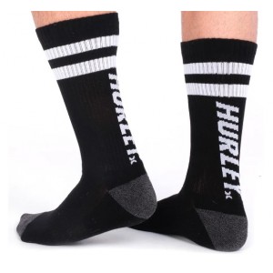 Calcetines Hurley Men's 3  (Size 9-11, 10-13) Black