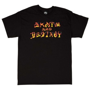 Camiseta Manga Corta Thrasher Skate And Destroy BBQ Negra
