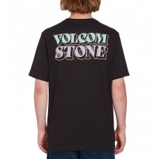 Camiseta Manga Corta Volcom Stript Negra